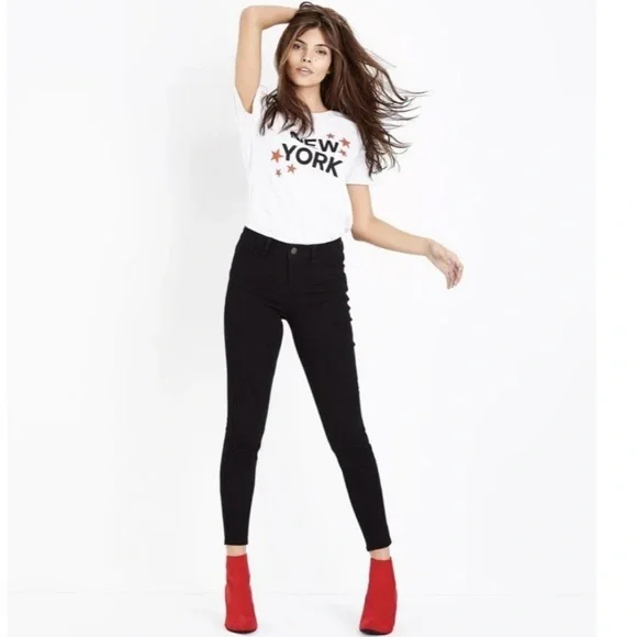 NEW!! ASOS New Look Jenna lift & shape tall skinny black crop jeans - Picture 3 of 9